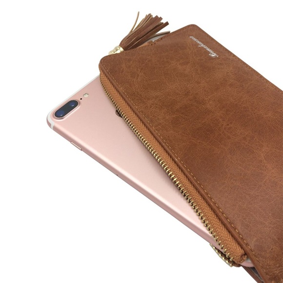 Womens RFID Bifold Phone Wallet Cards Organizer - Picture 4 of 5